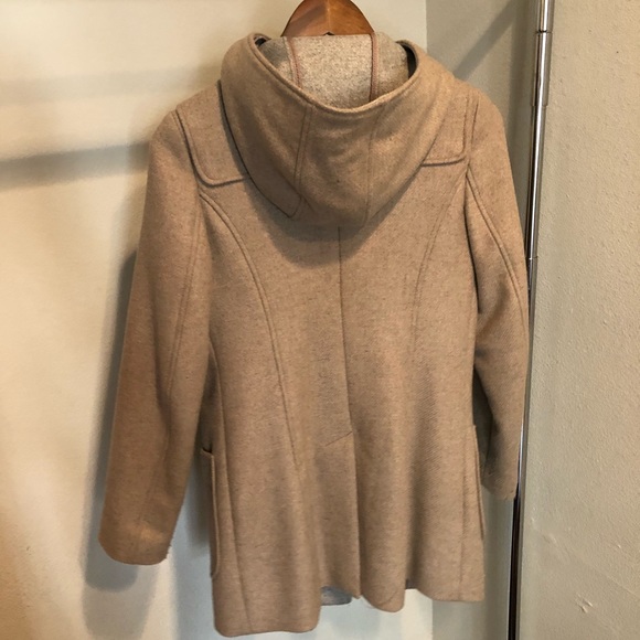 United Colors of Benetton Size 2 Beige Wool Coat - Picture 6 of 7